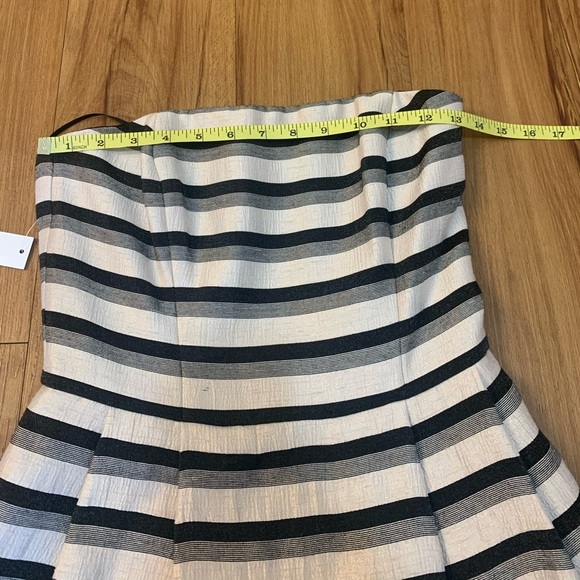 THII Black Stripe Strapless Cocktail Dress - Picture 14 of 16